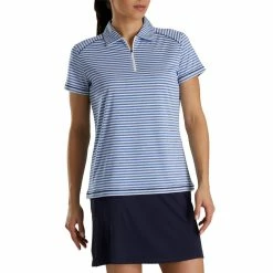 FootJoy Women's Heather Stripe Polo -Golf Sales Store footjoy womens heather stripe polo cobalt 02 01128.1631901194