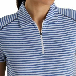 FootJoy Women's Heather Stripe Polo -Golf Sales Store footjoy womens heather stripe polo cobalt 04 21695.1631901195