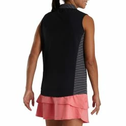 FootJoy Women's Open Placket Sleeveless Polo -Golf Sales Store footjoy womens open placket sleeveless polo black 03 44943.1673285373