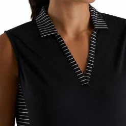 FootJoy Women's Open Placket Sleeveless Polo -Golf Sales Store footjoy womens open placket sleeveless polo black 04 12476.1673285373