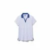 FootJoy Women's Open Placket Space Dye Polo -Golf Sales Store footjoy womens open placket space dye polo white cobalt 01 63911.1631902166