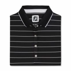 FootJoy Women's Pique Pinstripe Half Sleeve Polo -Golf Sales Store footjoy womens pique pinstripe half sleeve polo black 04 60243.1673901756