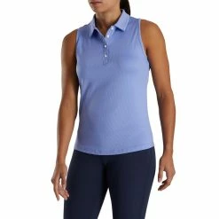 FootJoy Women's Ribbed Sleeveless Polo 29 FootJoy Women's Ribbed Sleeveless Polo -Golf Sales Store footjoy womens ribbed sleeveless polo violet 02 13119.1676593597