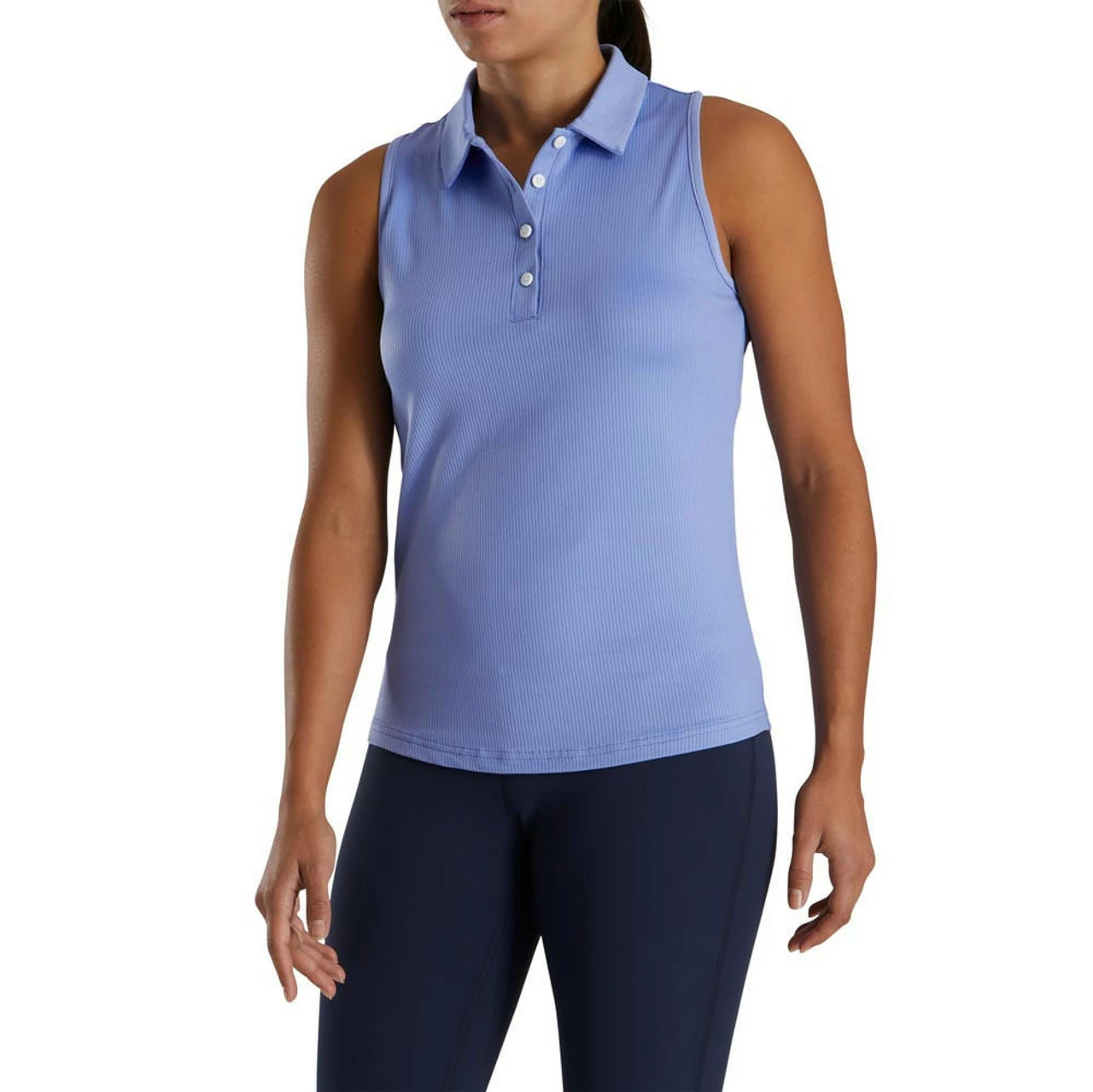 FootJoy Women's Ribbed Sleeveless Polo 14 FootJoy Women's Ribbed Sleeveless Polo - Image 12