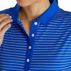 FootJoy Women's Sleeveless Pinstripe Polo -Golf Sales Store footjoy womens sleeveless pinstripe polo cobalt 04 34541.1633122943