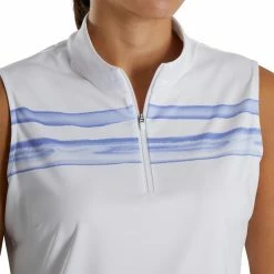 FootJoy Women's Watercolor Block Sleeveless Polo -Golf Sales Store footjoy womens watercolor block sleeveless polo white violet 04 69403.1676588732