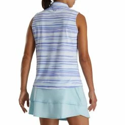 FootJoy Women's Watercolor Sleeveless Polo -Golf Sales Store footjoy womens watercolor sleeveless polo violet 02 64912.1673900314