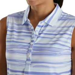 FootJoy Women's Watercolor Sleeveless Polo -Golf Sales Store footjoy womens watercolor sleeveless polo violet 03 06923.1673906713