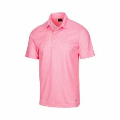 Greg Norman ML75 Microlux Iron Print Polo -Golf Sales Store greg norman ml75 microlux iron print polo cool coral 01 98000.1644349993