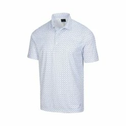 Greg Norman ML75 Microlux Iron Print Polo -Golf Sales Store greg norman ml75 microlux iron print polo white 01 86557.1644349993