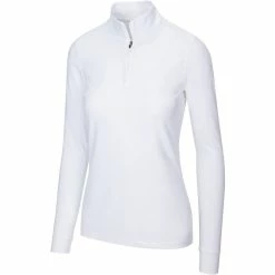 Greg Norman Women's Peached Heather 1/4 Zip -Golf Sales Store greg norman womens peached heather 1 4 zip white 01 1 49475.1633111169