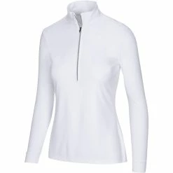Greg Norman Women's Utility 1/2 Zip Mock -Golf Sales Store greg norman womens utility 1 2 zip mock white 01 61980.1671482590