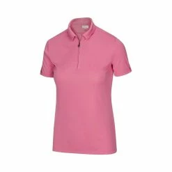 Greg Norman Women's Zip Polo -Golf Sales Store greg norman womens zip polo coral guava 01 03355.1644418951