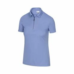 Greg Norman Women's Zip Polo -Golf Sales Store greg norman womens zip polo sweet iris 01 28807.1644418951