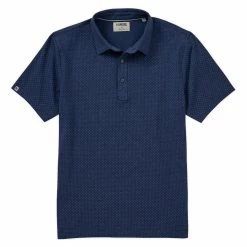Linksoul Anza Dot Print Polo -Golf Sales Store linksoul anza dot print polo faded navy 01 01533.1676589160