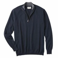 Linksoul Cotton-Cashmere 1/4 Zip Sweater -Golf Sales Store linksoul cotton cashmere 1 4 zip sweater deep navy heather 01 05825.1632855609