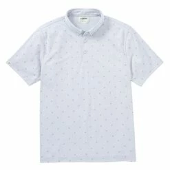 Linksoul Micro Fern Print Oxford Polo -Golf Sales Store linksoul micro fern print oxford polo soft sky 01 11153.1676589767