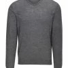 Matte Grey Ridge Long Sleeve V-Neck 2 Matte Grey Ridge Long Sleeve V-Neck -Golf Sales Store matte grey ridge long sleeve v neck jet grey 01 85029.1632935329