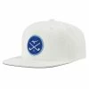 Mizuno Crossed Clubs Snapback Hat -Golf Sales Store mizuno crossed clubs snapback hat white 01 98326.1673905729