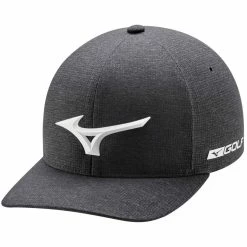 Mizuno Tour Delta Fitted Hat -Golf Sales Store mizuno tour delta fitted hat heathered charcoal 01 58365.1636983918