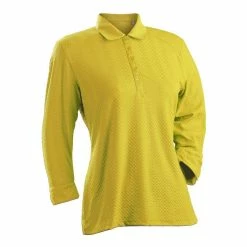 Nancy Lopez Grace 3/4 Sleeve Polo -Golf Sales Store nancy lopez grace 3 4 sleeve polo amber 01 47156.1633541344