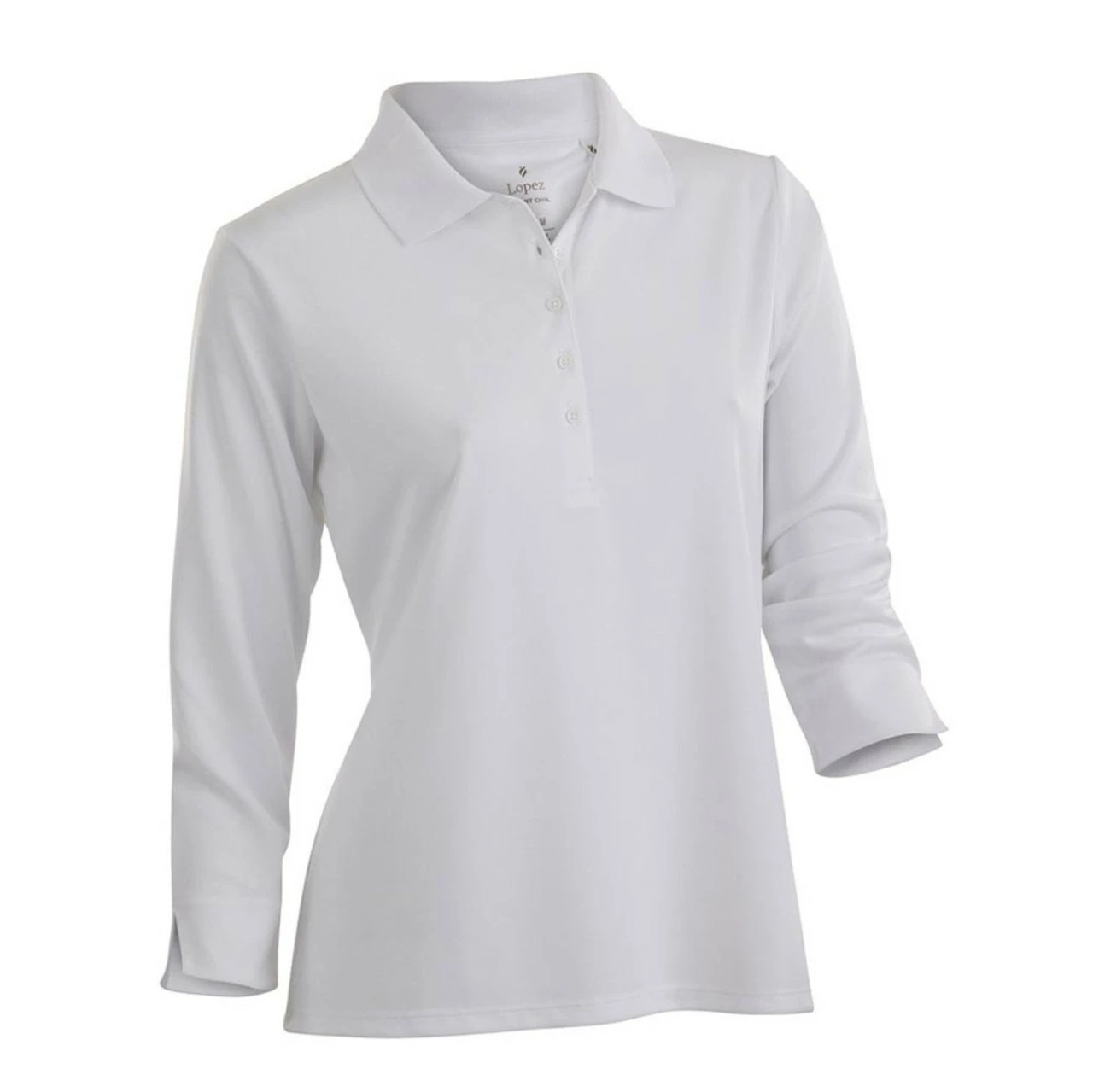 Nancy Lopez Luster 3/4 Sleeve Polo - Plus Size 4 Nancy Lopez Luster 3/4 Sleeve Polo - Plus Size - Image 2