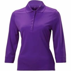 Nancy Lopez Luster 3/4 Sleeve Polo 15 Nancy Lopez Luster 3/4 Sleeve Polo -Golf Sales Store nancy lopez luster 3 4 sleeve polo grape 01 40906.1633540841