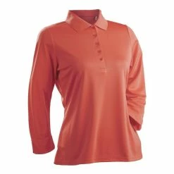 Nancy Lopez Luster 3/4 Sleeve Polo 12 Nancy Lopez Luster 3/4 Sleeve Polo -Golf Sales Store nancy lopez luster 3 4 sleeve polo tangerine 01 98221.1633540841