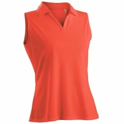 Nancy Lopez Luster Sleeveless Polo 8 Nancy Lopez Luster Sleeveless Polo -Golf Sales Store nancy lopez luster sleeveless polo tangerine 01 54351.1633466644