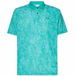 Oakley Contender Print Polo -Golf Sales Store oakley contender print polo light emerald 01 07604.1676580664