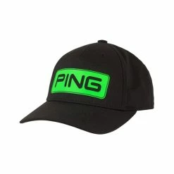 Ping Junior Tour Hat -Golf Sales Store ping junior tour hat black electric green 01 86876.1662670126