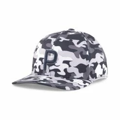 Puma Camo Pattern P Snapback Hat -Golf Sales Store puma camo pattern p snapback hat navy blazer high rise 01 89345.1662670407