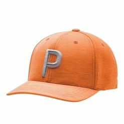 Puma P Snapback Hat -Golf Sales Store puma p snapback hat vibrant orange 01 30287.1640268310