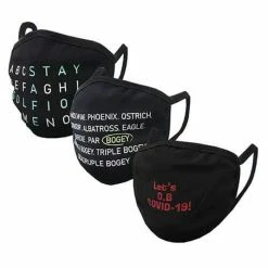 Golfio Washable Fashion Double Layer Fabric Face Mask - 3 Pack Assorted