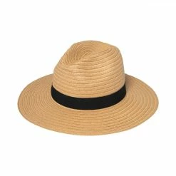 San Diego Hat Company Women's Braided Fedora With Bow Band