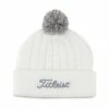 Titleist Cable Knit Pom Pom Beanie 1 Titleist Cable Knit Pom Pom Beanie -Golf Sales Store titleist cable knit pom pom beanie white gray 01 55044.1636747906