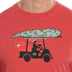 Travis Mathew Midnight Ride Tee -Golf Sales Store travis mathew midnight ride tee heather red 03 72418.1671651883